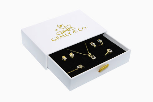 Divya दिव्या | Bergkristall | Ohrstecker | 18K Vermeil Vergoldung